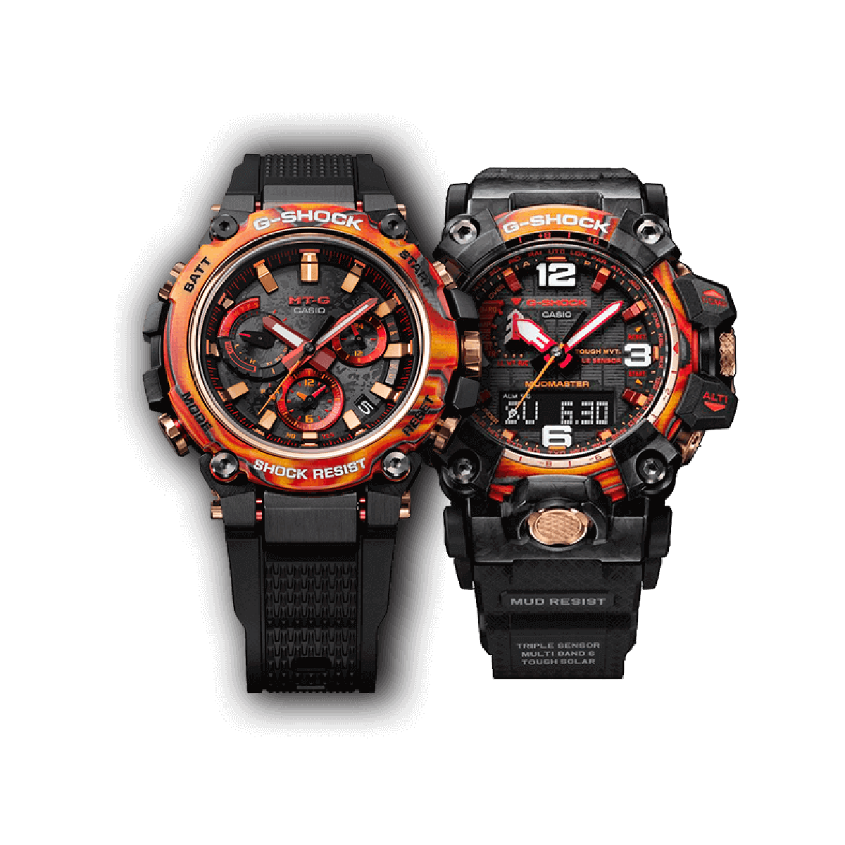 Complete Collection G-Shock 40th Anniversary Flare Red (2 Watches)
